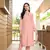 Nikhaar light pink hand embroidery art silk straight cut pants kurta & set