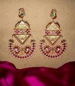 Gauri rani glamorous statement earrings with a temple finish