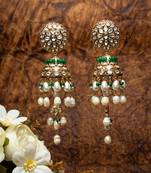 Angoori jhumkaas of tradition and elegance with our jadau and pearl statement earrings