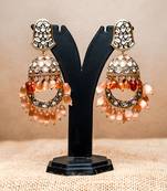 Nawabi polki chaandbali jhumkaas dazzling in jewels embedded in a polki and diamond finish with a touch