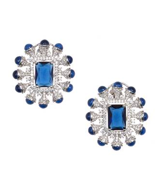 Naval majesty diamonds encrusted with semi precious saphire stones in a classic finish for everything fantaisie. 2