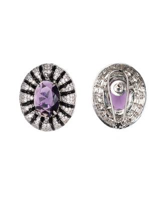 Amethyst aura studs 1 Pair of Earring  2
