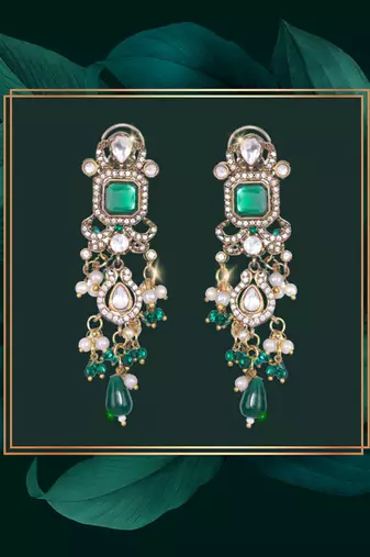 Shahtoosh emerald 1 Pair of Earring 