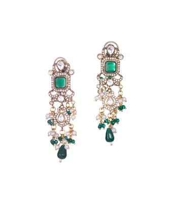 Shahtoosh emerald 1 Pair of Earring  3
