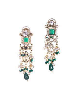 Shahtoosh emerald 1 Pair of Earring  4