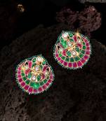 Nawab ruby emerald studs 1 Pair of Earring 