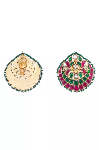 Nawab ruby emerald studs 1 Pair of Earring 