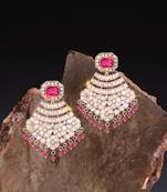 Sultana crimson splendour 1 Pair of Earring 