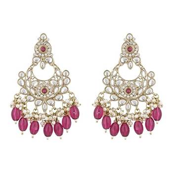 traditional kundan pearl chandbali earrings 5