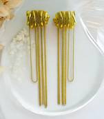 Unique Gold Chain Drop Earrings