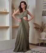 One Shoulder Ombre Drape