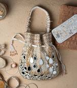 Aaina jaal jhaalar ecru