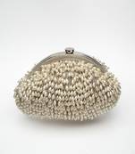 Pearl treasure clutch silver