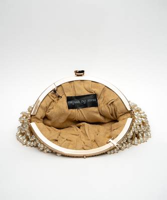 Pearl treasure clutch gold 4