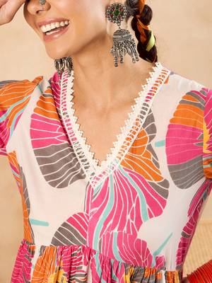 winered women floral print naira-cut co-ord set 5