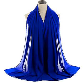 Royal-Blue color full sleeves Handmade Moroccan Kaftan with Sun-proof hiijab 5