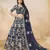 Embroidered Art Silk Navy Blue Lehenga Choli