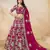 Art Silk Embroidered Rani Pink Lehenga Choli