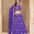 Embroidered Art Silk Violet Lehenga Choli
