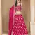 Embroidered Art Silk Rani Pink Lehenga Choli