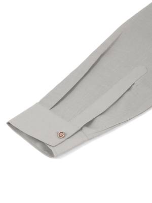 Cotton grey kurta and trouser with embroidered grey nehru jacket 4