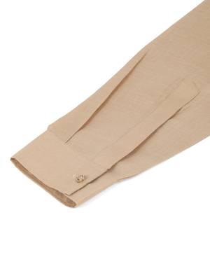 Cotton beige kurta and trouser with embroidered beige nehru jacket 4