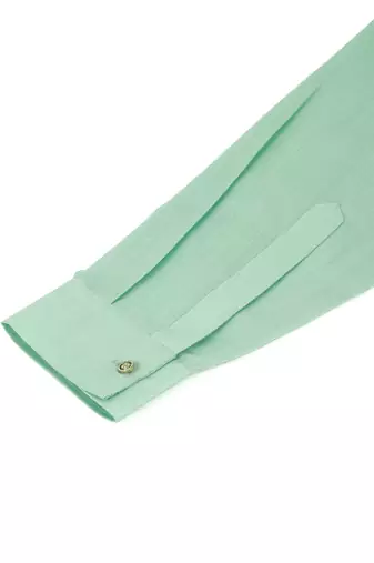Cotton green kurta and trouser with embroidered green nehru jacket