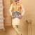 Silk blend beige kurta and churidar with ethnic motifs mustard nehru jacket