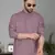 Cotton Silk Mirror Work Purple Kurta