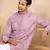 mandarin collar embroidered cotton lavender kurta