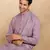 Purple Cotton Printed Kurta For Mens