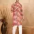 Ethnic motif printed rayon red kurta and pyjama