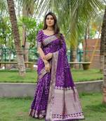  Dola Soft Silk Bandhej Saree&Blouse
