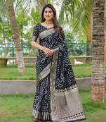  Dola Soft Silk Bandhej Saree&Blouse