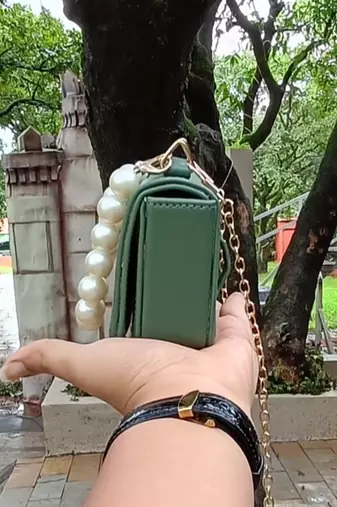 Emerald green verde panna nano bag