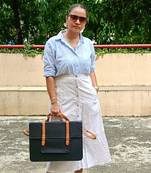 Black and tan verde krsna laptop bag