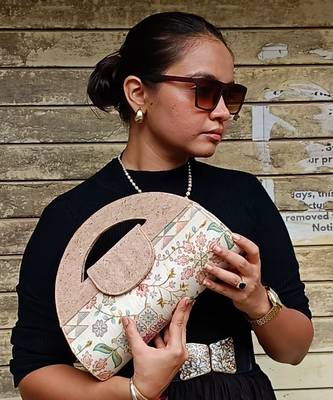 White and cork verde carvi cork handbag bag 1