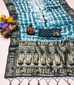 Original Sibori Work With Soft Dola Silk Saree