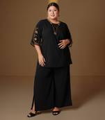 Meher black embroidered co-ord set
