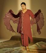 Noor-gul asymmetrical co-ord set