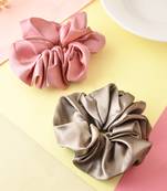 Set of 2 satin hair scrunchies