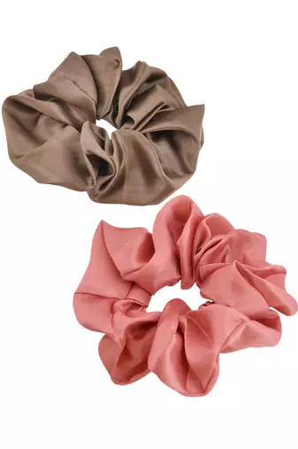 Set of 2 satin hair scrunchies