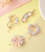 Crystal hair bympit pin(set of 4)