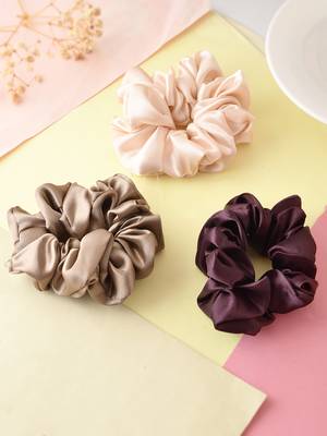 Satin hair scrunchies( set of 3) 1