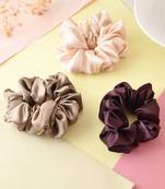Satin hair scrunchies( set of 3)