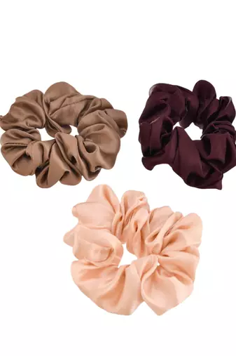 Satin hair scrunchies( set of 3)