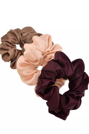 Satin hair scrunchies( set of 3)
