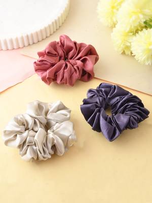 Satin hair scrunchies( set of 3) 1
