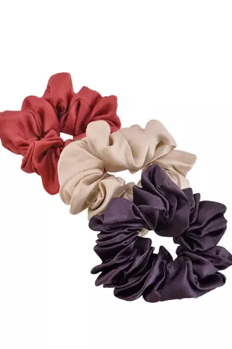 Satin hair scrunchies( set of 3)