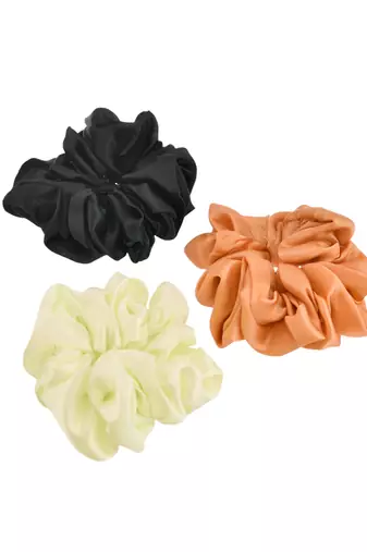 Satin hair scrunchies(set of 3)